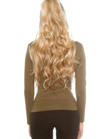 Langarmshirt Koucla - Wickeloptik - Creme