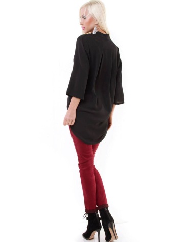 Bluse New Collection - Perlen - Schwarz
