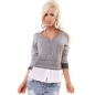 Pullover New Collection - Lagenlook - Grau