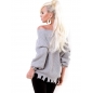 Pullover Red Queen - Destroyed - Grau