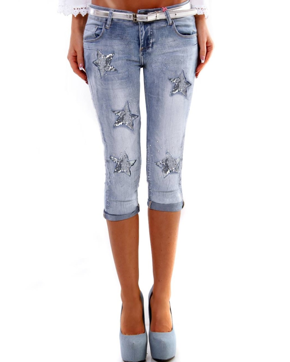 Caprijeans Fashion Lovers - Glimmer - Blau