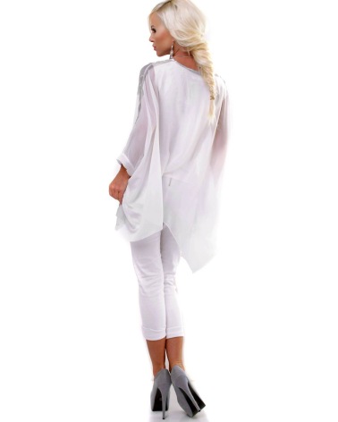Tunikabluse Fashion - Lagenlook - Grau
