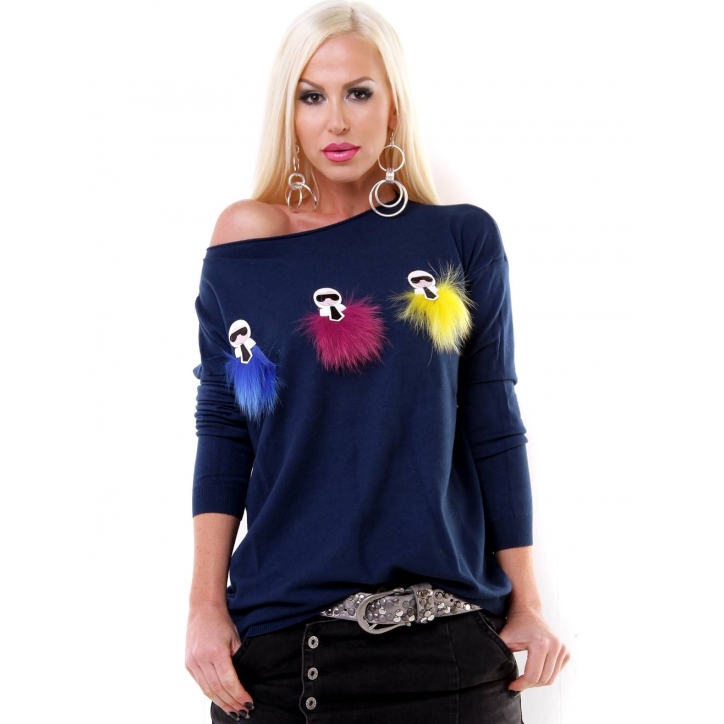 Pullover Bluoltre - Faces - Blau