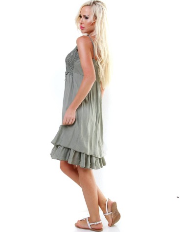 Kleid Bellina - Lagenlook - Oliv