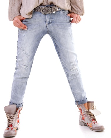 Jeans Monday Premium - Glitzersteine - Blau