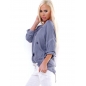 Bluse Bellina - Sterne - Blau