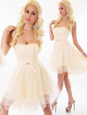 Kleid Diva Fashion - Romantik - Apricot
