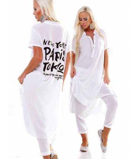 Kleid Styled In Italy - Shirtkleid - Weiss