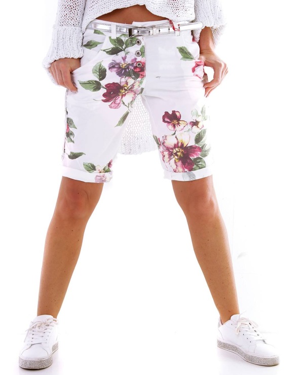 Kurze Hose 5People!S - Rosen - Creme