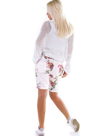 Kurze Hose 5People!S - Rosen - Creme