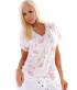 Kurzarmshirt 5People!S - Ananas/Flamingo - Creme