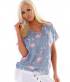 Kurzarmshirt 5People!S - Ananas/Flamingo - Blau