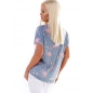 Kurzarmshirt 5People!S - Ananas/Flamingo - Blau