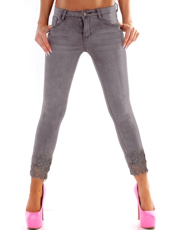 Jeans Laulia - Spitze - Grau