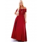 Maxikleid Made In Italy - Seitliche Schlitze - Weinrot