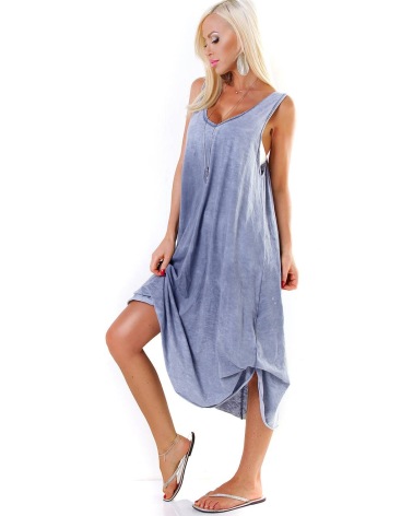 Trägerkleid 5People!S - Stonewashed - Blau