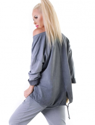 Pullover M Lady - Oversized - Blau