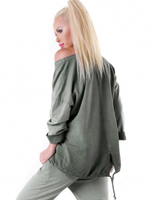 Pullover M Lady - Oversized - Oliv