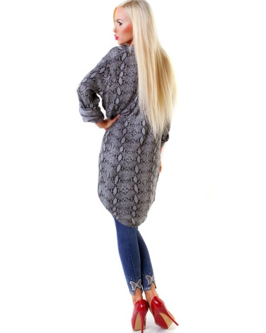 Kleid New Collection - Snake - Grau