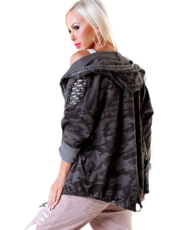 Jacke Livan's - Cool Camouflage - Anthrazit