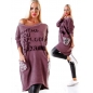 Kleid Make with Love - Oversized - Beere