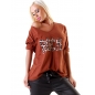 Langarmshirt Beautiful - Rock - Cognac