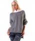 Pullover Made in Italy - Zopfmuster - Grau