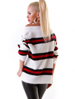 Pullover Sweet Lover - Stripes - Creme