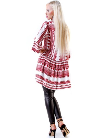 Tunika Kleid 5People!S - Zacken - Bordeaux