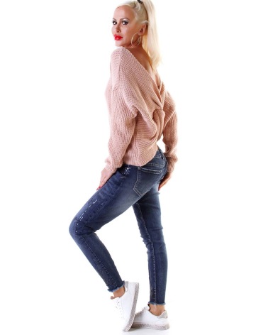 Jeans Mozzaar - Pailletten - Blau