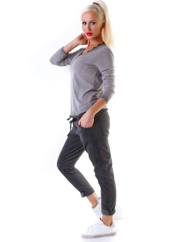 Hose 5People!S - Cord - Grau