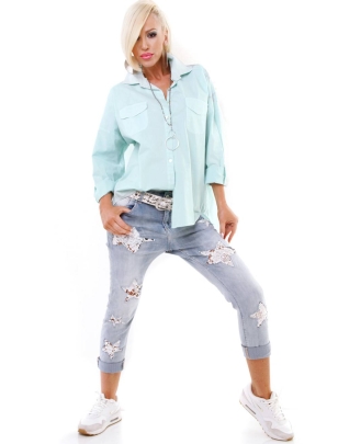 Bluse Micok - Pailletten - Mint