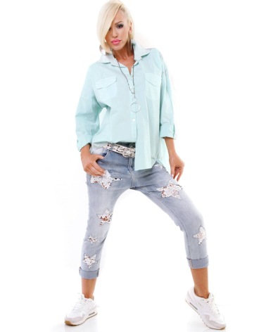 Bluse Micok - Pailletten - Mint