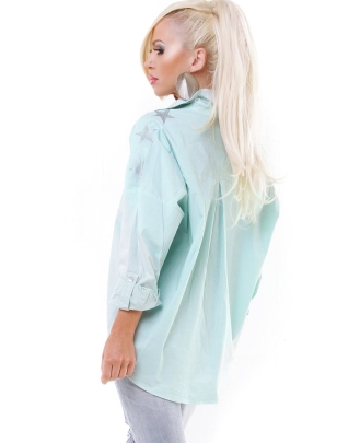 Bluse Micok - Pailletten - Mint