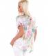 Kurzarmshirt 5People!S - Flamingo - Creme/Bunt