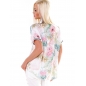 Kurzarmshirt 5People!S - Flamingo - Creme/Bunt