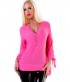 Bluse Made in Italy - V-Ausschnitt - Pink