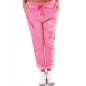 Hose Chino Make with Love - Zierstreifen - Pink