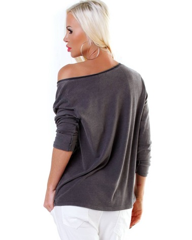 Langarmshirt 5People!S - Weich - Anthrazit