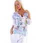 Bluse 5People!S - Schlupf - Creme/Blau