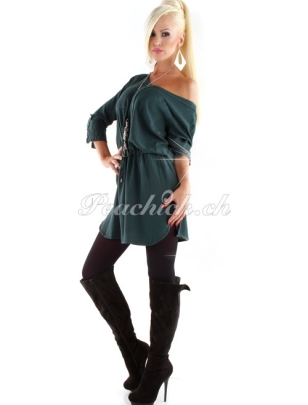 Kleid Moda Italia - Longbluse - Dunkelgrün