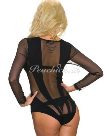 Bodytop In Vogue - Streifen - Schwarz