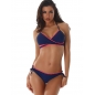 Bikini Power Flower - Wickeloptik - Dunkelblau