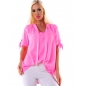 Kurzarmshirt 5People!S - Legere - Neonpink