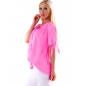 Kurzarmshirt 5People!S - Legere - Neonpink