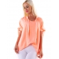 Kurzarmshirt 5People!S - Legere - Neonapricot