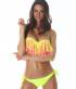 Bikini Power Flower - Fransen - Gelb