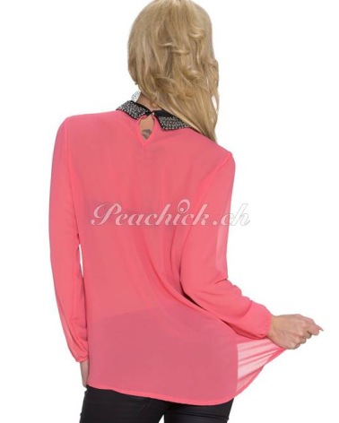 Bluse Fashion - Transparent - Koralle