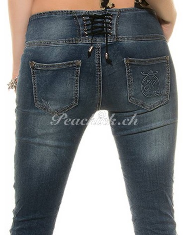 Jeans Koucla - Schnürung - Blau