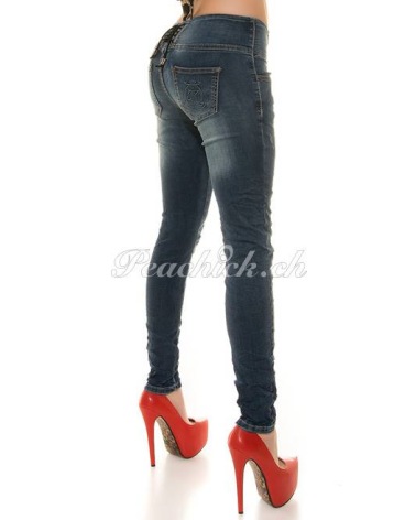 Jeans Koucla - Schnürung - Blau